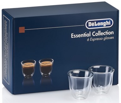 
Дизайнерские 60 мл стаканчики для кофе DeLonghi Espresso (6 шт.) превосходно по. . фото 2