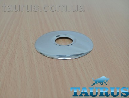 Полированный круглый плоский н/ж фланец-тарелка Chrome диаметром 70 мм, высотой . . фото 3