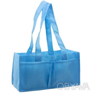 
	Удобная и легкая сумка-органайзер для мамы яркого голубого цвета. 
	Имеет прос. . фото 1
