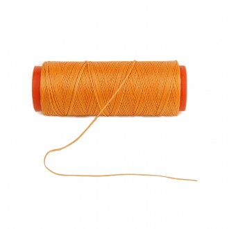 Нить для перетяжки руля вощеная (цвет оранжевый 1109), толщина 0.8 мм, длина 100. . фото 5