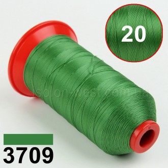 Нить POLYART(ПОЛИАРТ) N20 цвет 3709 светло-зеленый, для пошив чехлов на автомоби. . фото 2