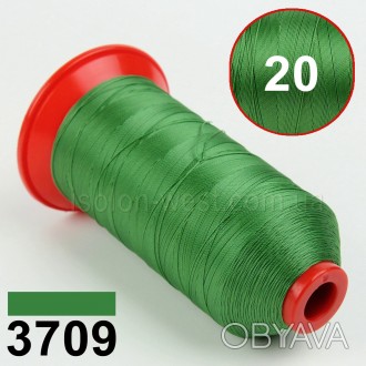 Нить POLYART(ПОЛИАРТ) N20 цвет 3709 светло-зеленый, для пошив чехлов на автомоби. . фото 1
