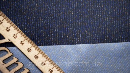  Ткань плащевка цвет джинсовый меланж "Фактура ткани" - тонкое полотно состоящее. . фото 3
