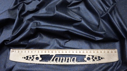  Ткань плащевка цвет джинсовый меланж "Фактура ткани" - тонкое полотно состоящее. . фото 2