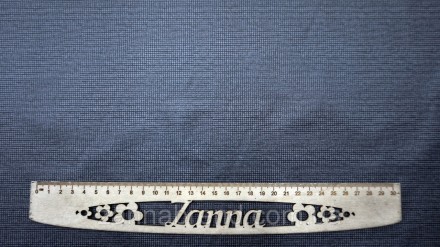  Ткань плащевка цвет серо-джинсовый меланж в мелкую клетку - тонкое полотно сост. . фото 5