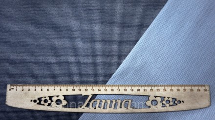  Ткань плащевка цвет серо-джинсовый меланж в мелкую клетку - тонкое полотно сост. . фото 6