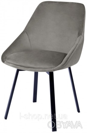 Стілець кухоний поворотний сірий тканина DAOSUN UDC 8284 – елегантний стілець в . . фото 1