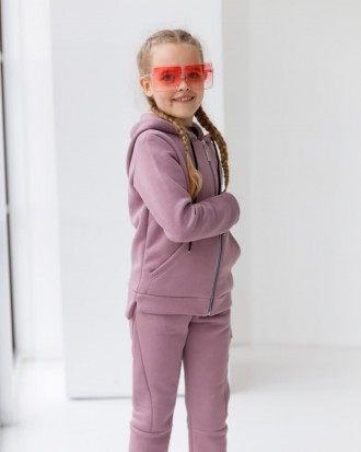 Тёплый спортивный костюм для девочки от 5 лет. Трёхнитка с начёсом (Пенье)Компле. . фото 4