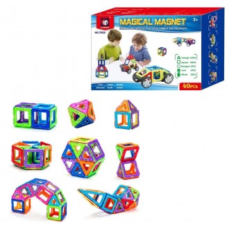 Магнитный конструктор Magical Magnet 40 деталей SKL88-349914. Київ. фото 1 Магнитный конструктор Magical Magnet 40 деталей SKL88-349914. Київ. фото 1