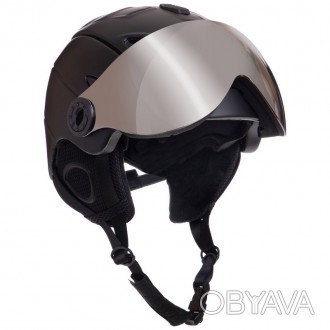 Шлем горнолыжный с визором и механизмом регулировки для надежной защиты головы п. . фото 1