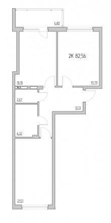 БЕЗ% Предлагается 2-к квартира в ЖК 52 Жемчужина (Pechersk Plaza) - жилой компле. . фото 8