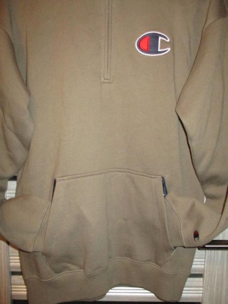 коричневый свитшот кенгуру Champion размер XS, состояние отличное, лого на груди. . фото 5