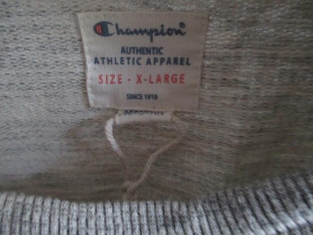 свитер свитшот Champion, приятный коттон, оригинал, размер XL, подмышки 65 см, р. . фото 4