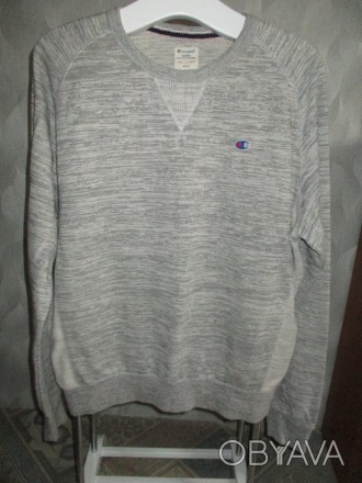 свитер свитшот Champion, приятный коттон, оригинал, размер XL, подмышки 65 см, р. . фото 1