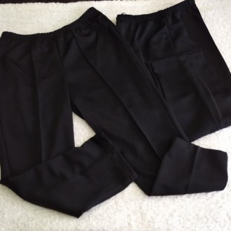 Новые черные штаны зауженные к низу, ткань в рубчик, наш р.54-154 и р.54-160, Вь. . фото 2