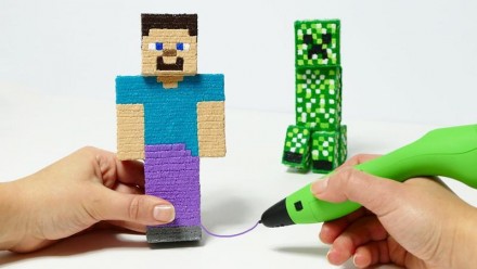 Мир фантазий Minecraft в твоих руках. Твори и строй теперь с помощью 3D ручки Ма. . фото 6