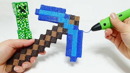Мир фантазий Minecraft в твоих руках. Твори и строй теперь с помощью 3D ручки Ма. . фото 5