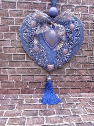 Деревянное декоративное сердце-подвеска,оригинальный подарок на любое торжество.. . фото 4