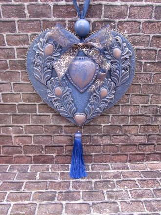 Деревянное декоративное сердце-подвеска,оригинальный подарок на любое торжество.. . фото 2
