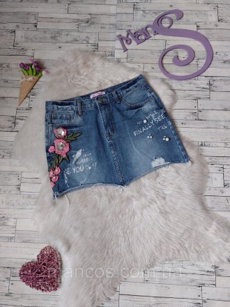 Джинсовая юбка Trend с вышивкой мини
в идеальном состоянии
Размер 46 (М)
Замеры:. . фото 2