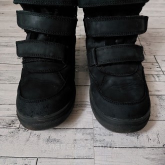 Детские термо ботинки Elastomere для мальчика кожаные черные на липучке 
Б/у, в . . фото 6