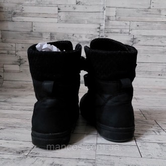 Детские термо ботинки Elastomere для мальчика кожаные черные на липучке 
Б/у, в . . фото 7