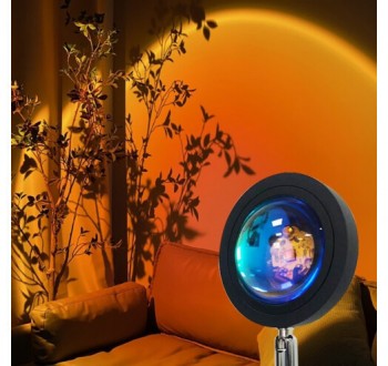 Проекционный светильник настольная атмосферная лампа для фото Sunset Lamp с эффе. . фото 5