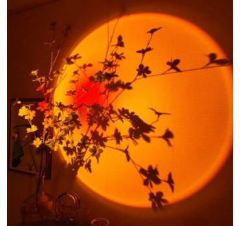 Проекционный светильник настольная атмосферная лампа для фото Sunset Lamp с эффе. . фото 6