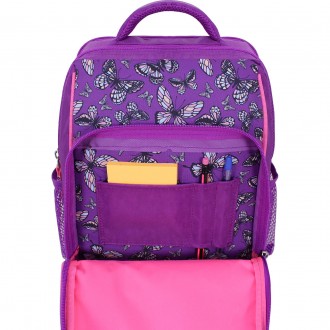 Ортопедический рюкзак bagland для начальной школы в 1-3 класс, ранец для девочки. . фото 4