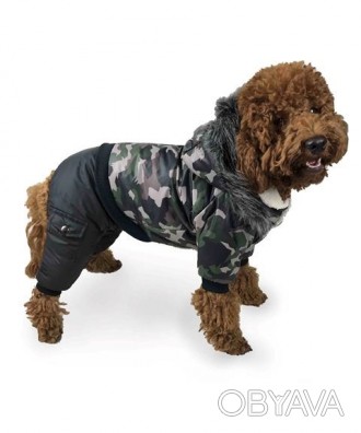 Зимняя одежда костюм для собак, зимний комбинезон для собаки теплый на меху на з. . фото 1