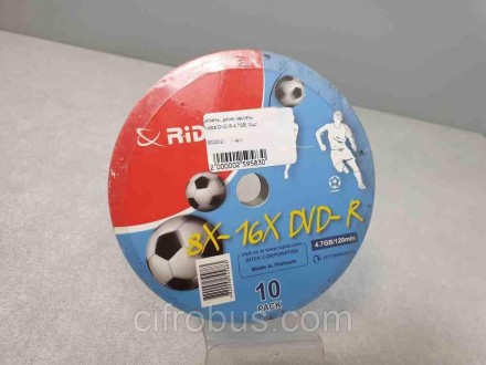 Оптичні диски Ridata DVD-R 4.7 GB 10шт 
Увага! Комісійний товар. Уточнюйте наявн. . фото 2