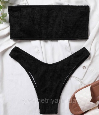 Модный женский черный купальник с высокими плавками
Ткань рубчик кукуруза
Размер. . фото 5