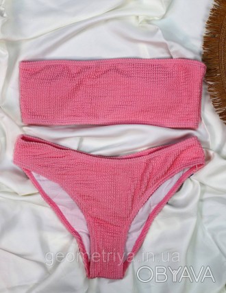 
Модный женский светло-розовый купальник жатка
Ткань бифлекс жатка очень хорошо . . фото 1