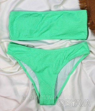 
Модный женский светло-зеленый купальник жатка
Ткань бифлекс жатка очень хорошо . . фото 1