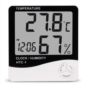
Цифровой термометр часы гигрометр HTC-1
 Универсальный цифровой измеритель влаж. . фото 4