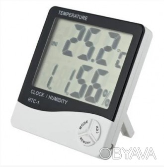 
Цифровой термометр часы гигрометр HTC-1
 Универсальный цифровой измеритель влаж. . фото 1