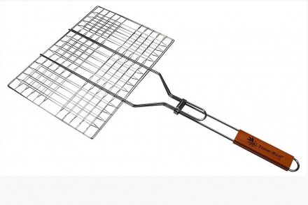 
Сетка для мангала с ручкой, решетка для гриля JY12C изготовлена из прочной нерж. . фото 3