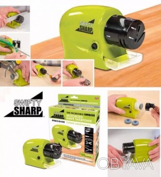  
Беспроводная ножеточка Swifty Sharp Motorized Knife Sharpener | Точилка для но. . фото 1