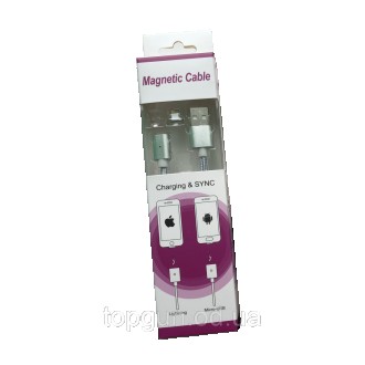 Магнітний кабель для iPhone/iPad, кабель для заряджання iPhone
Кабель високої як. . фото 4