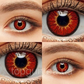 Цветные контактные линзы для глаз Голубые + ПОДАРОК (Контейнер для линз) Космети. . фото 4