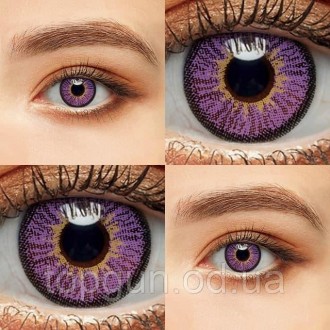 Цветные контактные линзы для глаз Голубые + ПОДАРОК (Контейнер для линз) Космети. . фото 6
