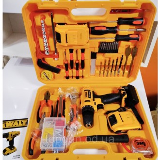 
Аккумуляторный шуруповерт DeWALT DCD791 (24V, 5AH) с большим набором инструмент. . фото 7