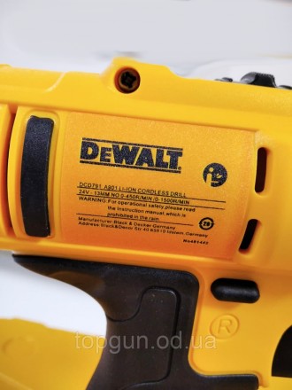 
Аккумуляторный шуруповерт DeWALT DCD791 (24V, 5AH) с большим набором инструмент. . фото 6