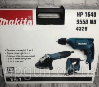 НАБОР ИНСТРУМЕНТА Makita 3 в 1 (Ударная дрель HP1640 + Лобзик 4329+ Болгарка (ТУ. . фото 4