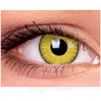 Цветные линзы для глаз Желтые Контейнер в Подарок Линзы цветные желтые без диопт. . фото 10