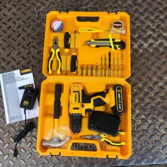 Аккумуляторный шуруповерт DeWalt DCD791 24V 5AH с набором инструментов Дрель- шу. . фото 3