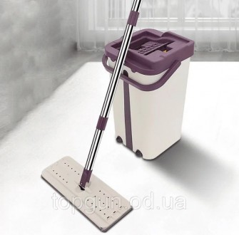 Швабра с ведром автоматический отжим Scratch Cleaning Easy Mop Чудо-швабра с отж. . фото 8