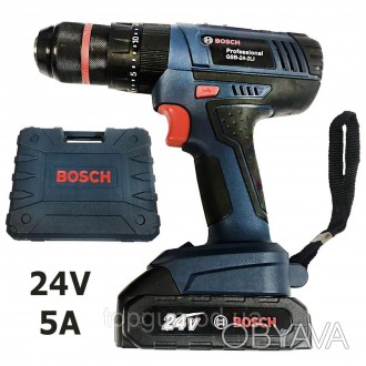 Шуруповерт ударный аккумуляторный Bosch GSB 24-2 Li-ion 24в 5а с железным патрон