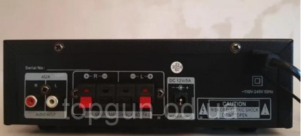 Усилитель мощности звука Amplifier ZX-1312 MP3 USB Micro SD FM Bluetooth Караоке. . фото 7