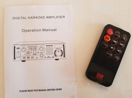 Усилитель мощности звука Amplifier ZX-1312 MP3 USB Micro SD FM Bluetooth Караоке. . фото 8